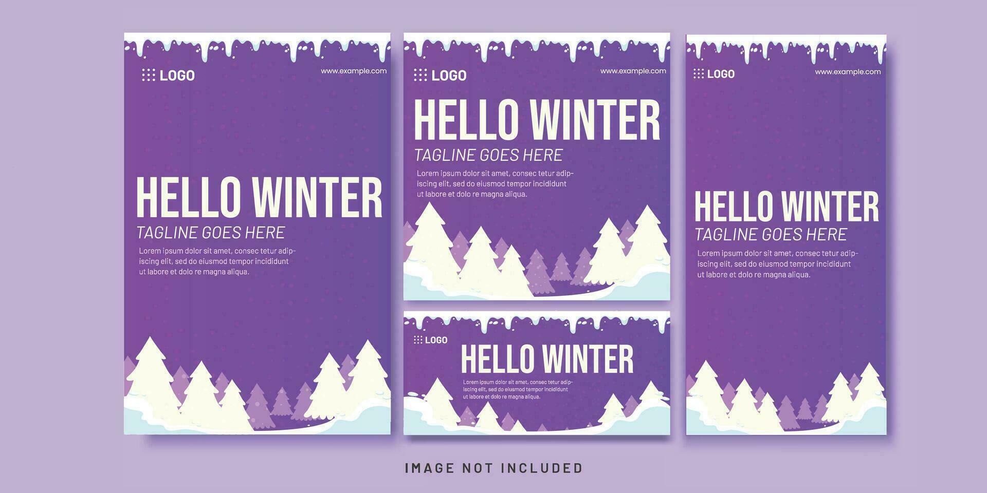 Winter Sale Purple Gradient Color Background for Christmas Event vector