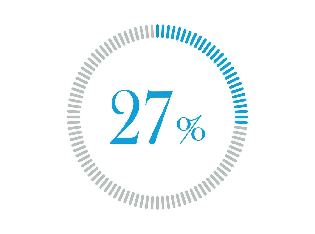 27 percent Loading. 27 percent circle diagrams Infographics vector, Percentage ready to use for web design. vector