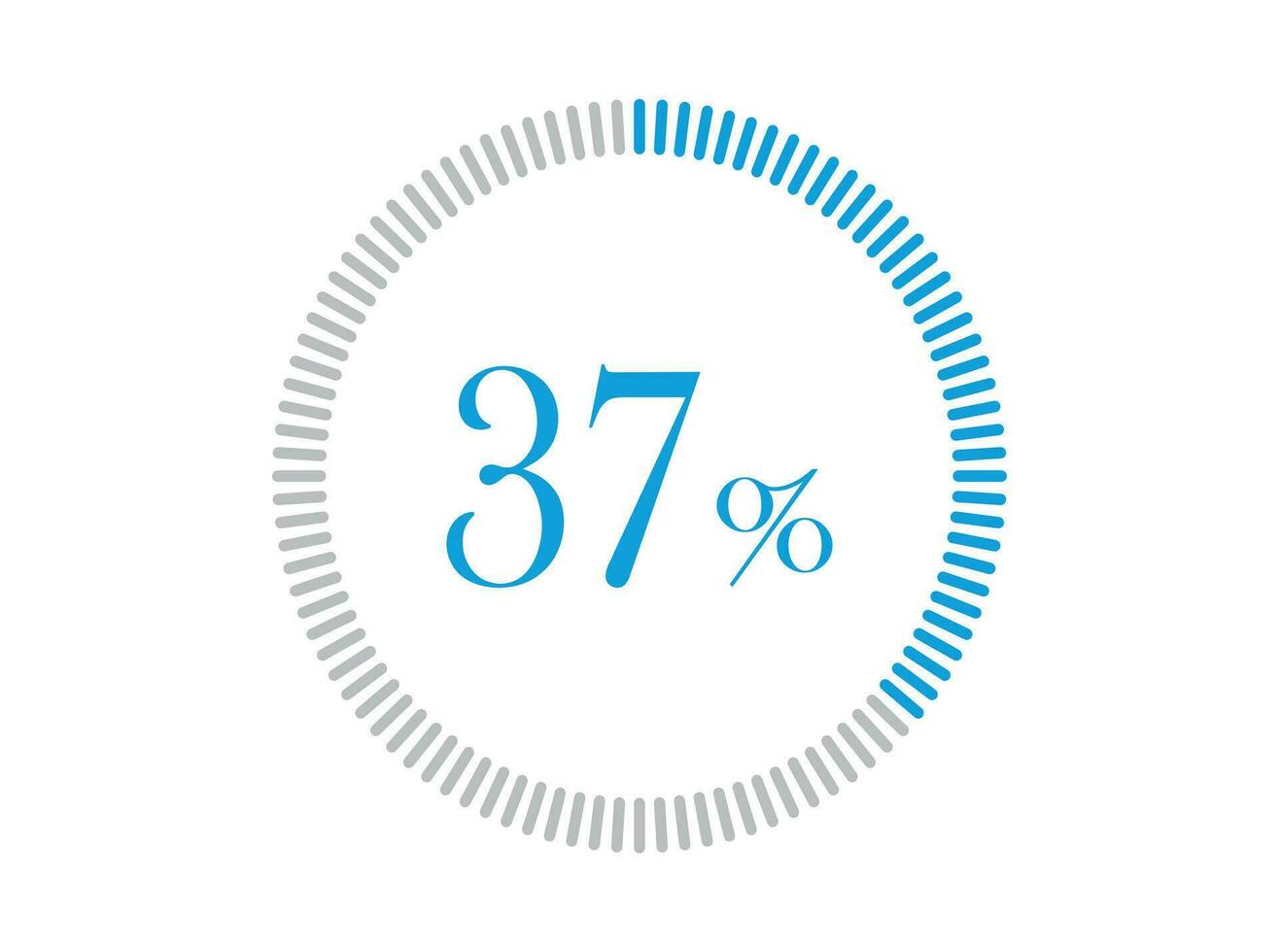 37 percent Loading. 37 percent circle diagrams Infographics vector, Percentage ready to use for web design. vector