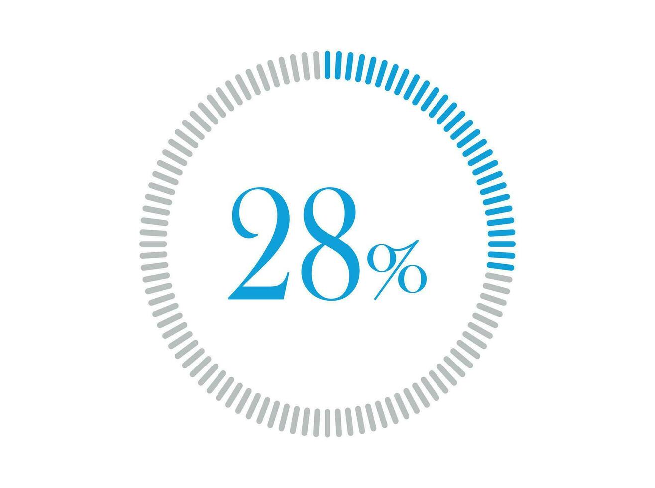 28 percent Loading. 28 percent circle diagrams Infographics vector, Percentage ready to use for web design. vector