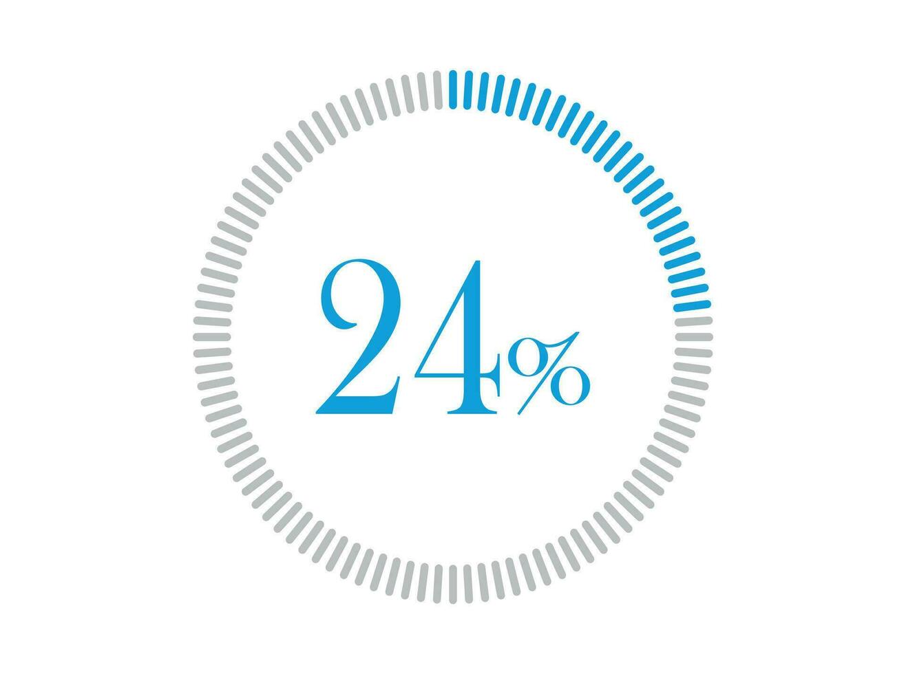 24 percent Loading. 24 percent circle diagrams Infographics vector, Percentage ready to use for web design. vector