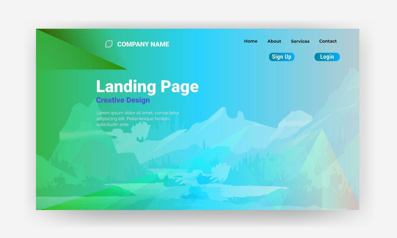 Website design and landing page template. vector