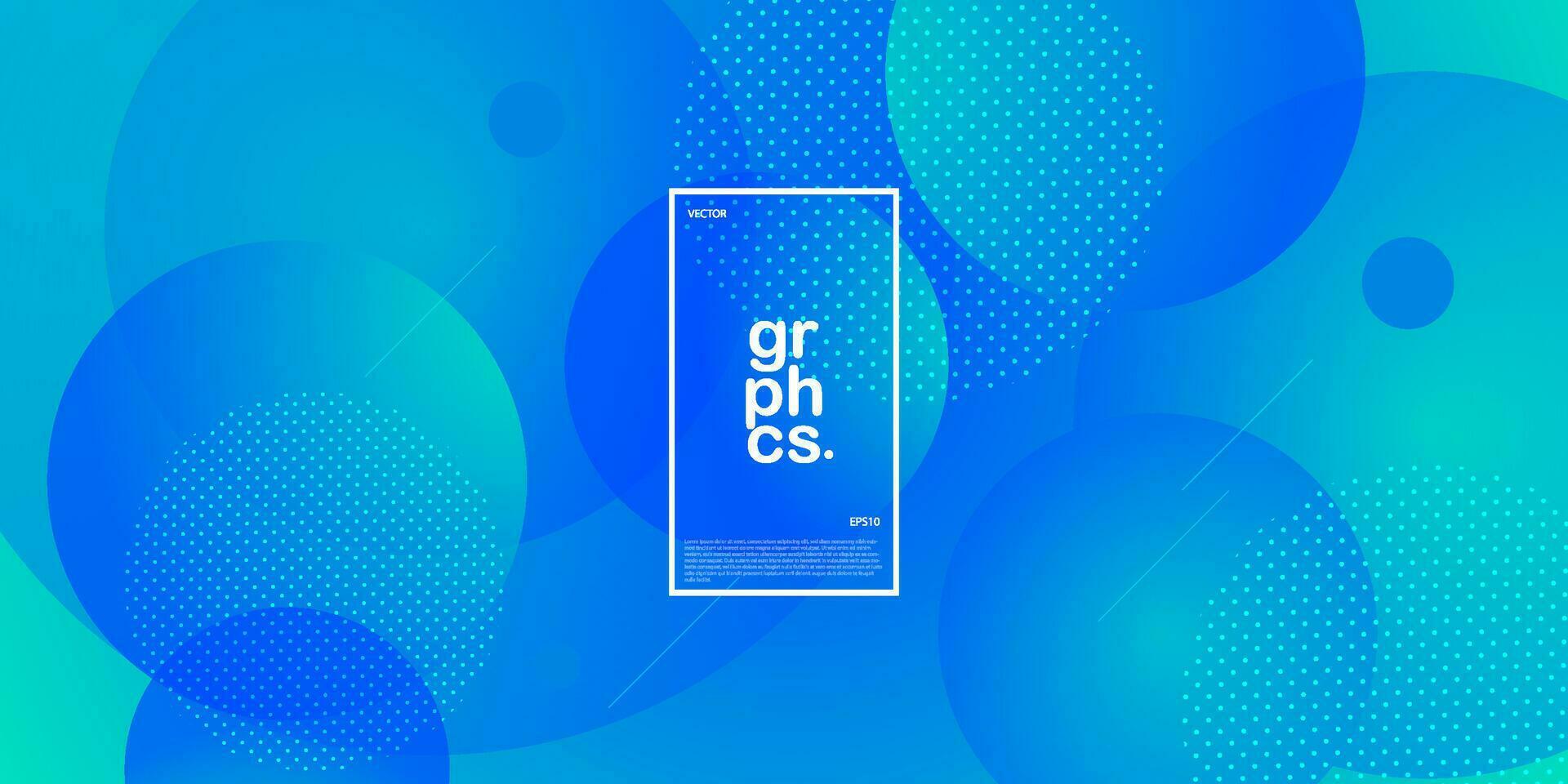 Circle abstract green and blue with lines gradient background. Simple pattern for display product ad website template wallpaper poster. Eps10 vector