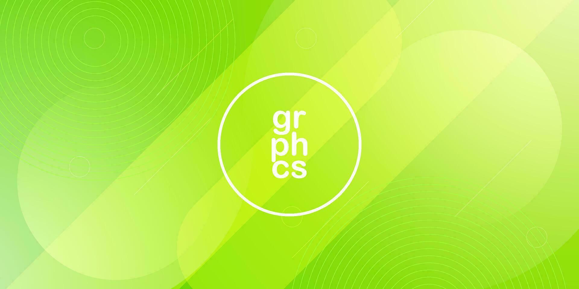Abstract bright green gradient illustration background with 3d look and simple pattern. cool design.Eps10 vector