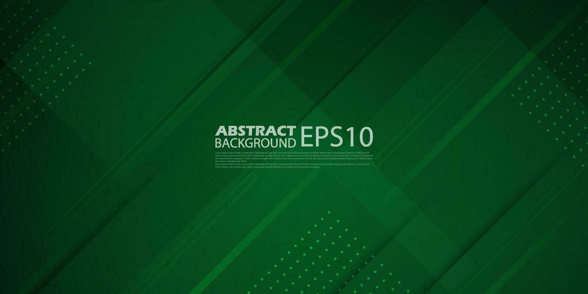 Abstract dark green sporty background geometric vector with overlay lines and shapes. Dark green background with simple pattern design. Eps10 vector