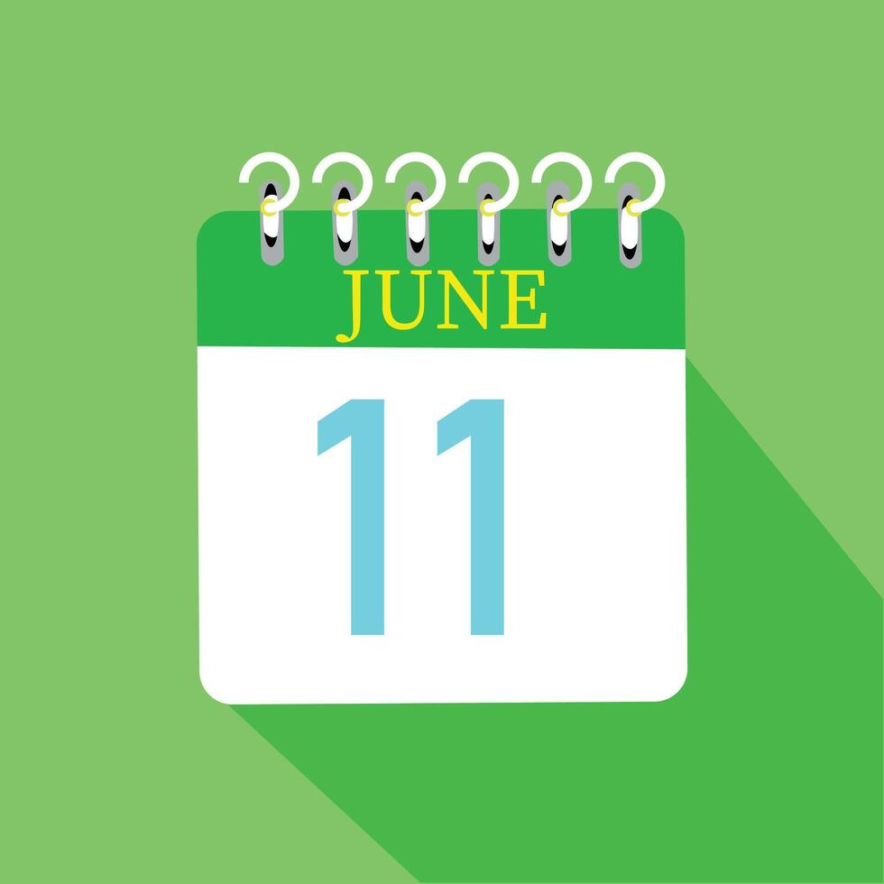 June11 Calendar Daily Icon Date Month 26503151 Vector Art at Vecteezy