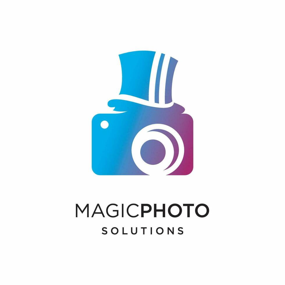 magia sombrero fotografía logo vector icono ilustración