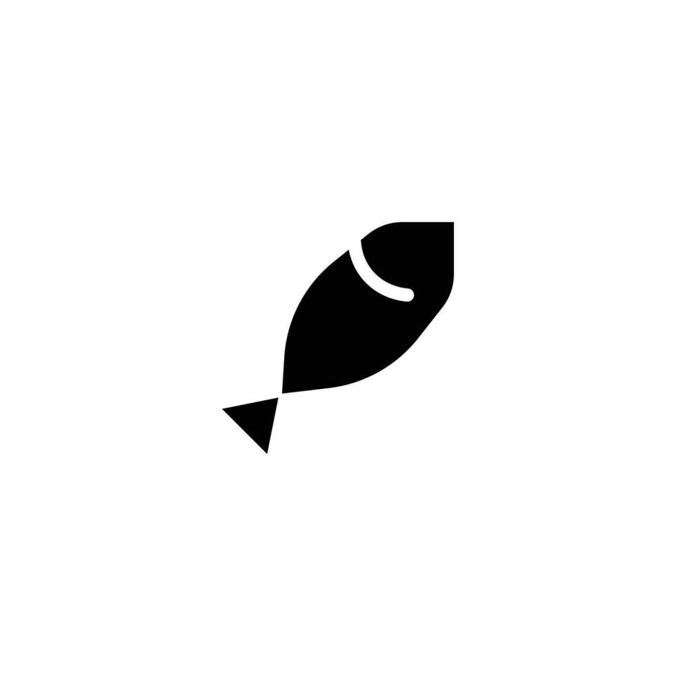 fish icon. solid icon vector