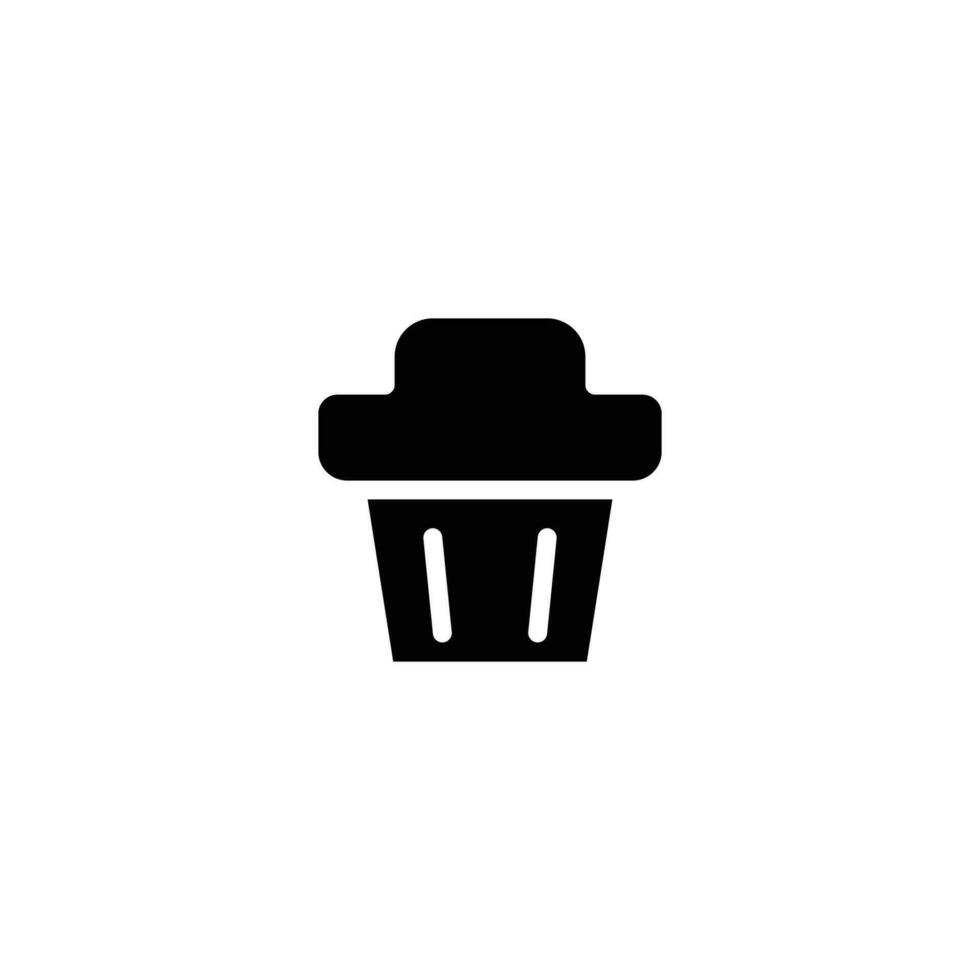 cupcake icon. solid icon vector