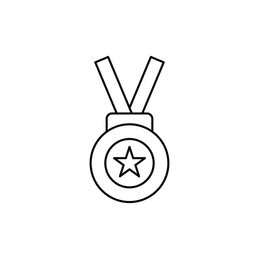 medal icon. outline icon vector