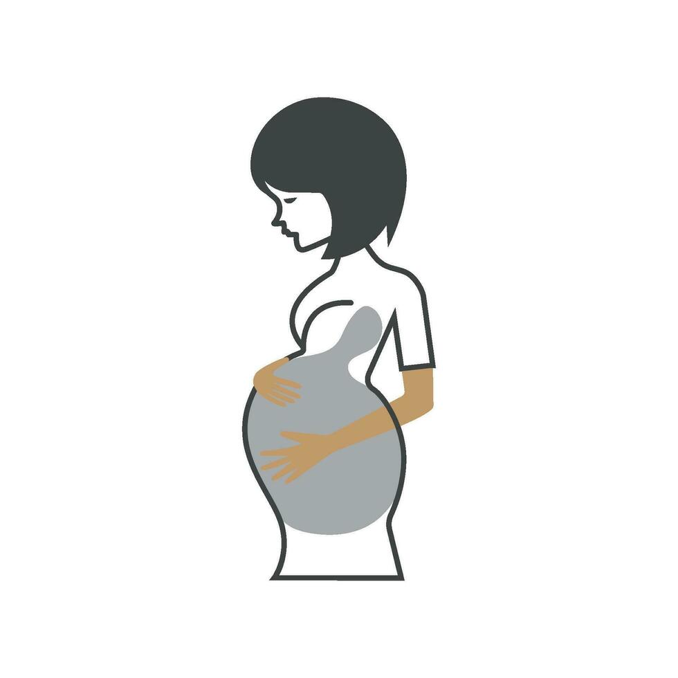Pregnant vector logo