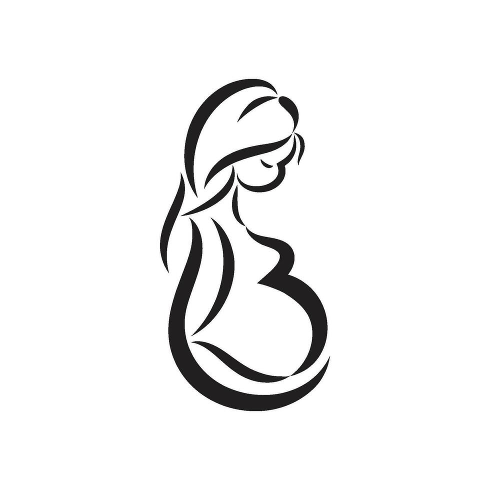 Pregnant vector logo