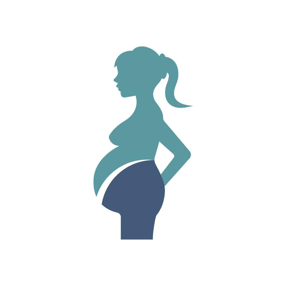 Pregnant vector logo