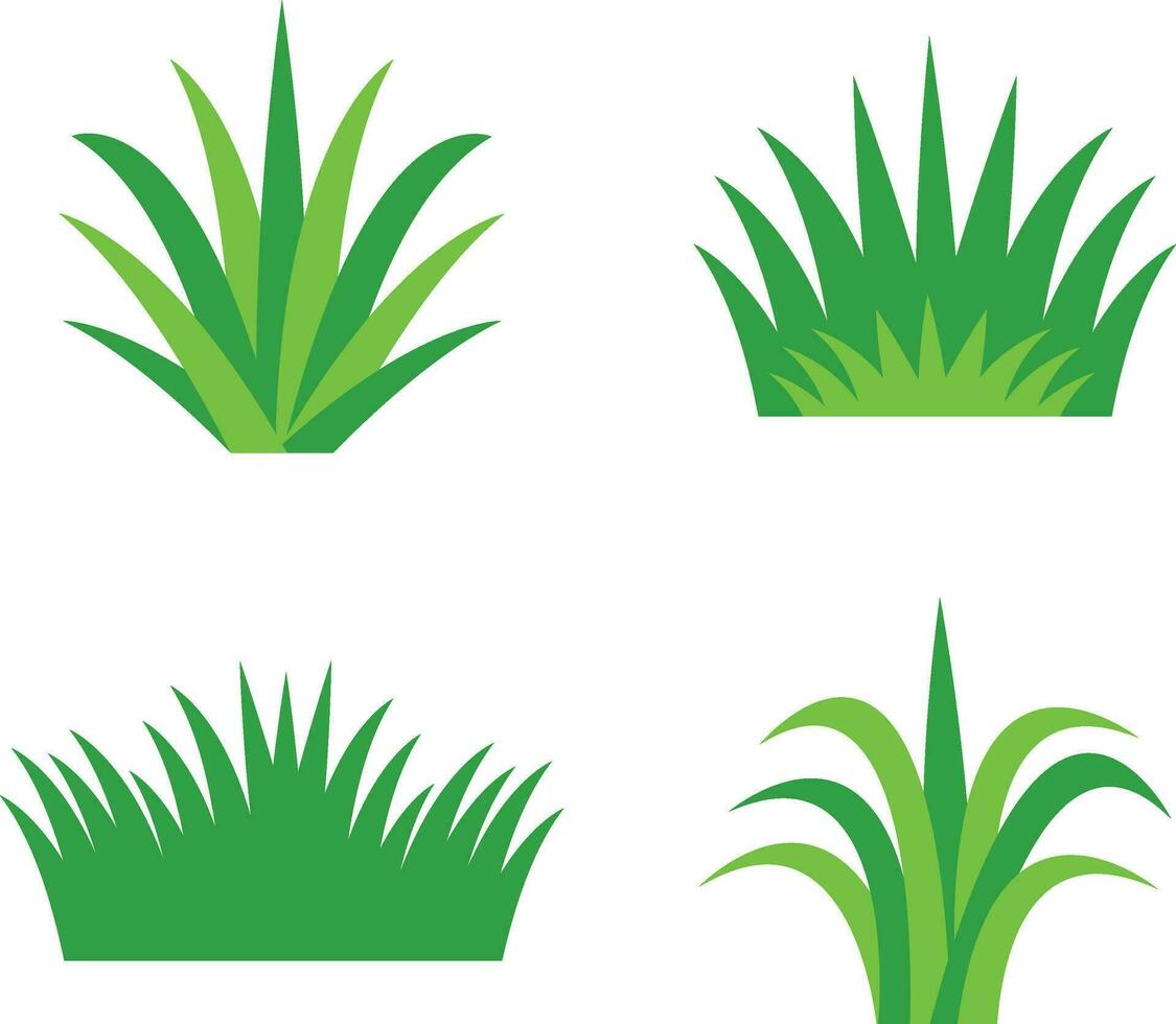 Grass Illustration, vector set for drawing pictures in flat style.For design decoration. Vector illustration