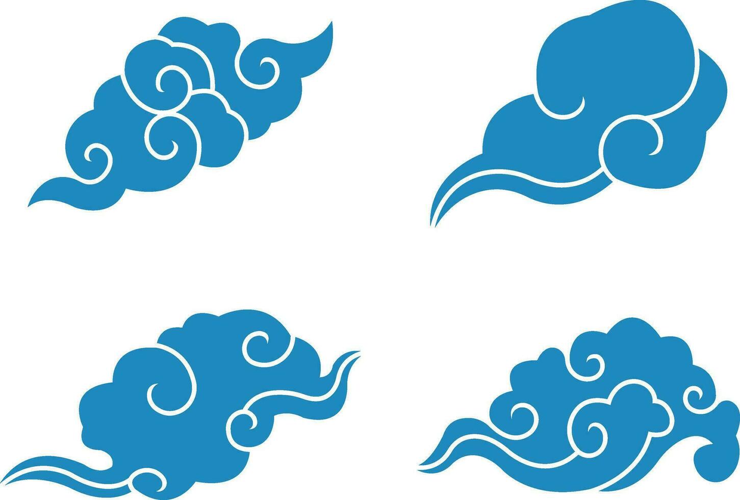 Japanese Cloud. Chinese and Japanese style. Traditional oriental. China ornament background for design prints.Vector pro vector