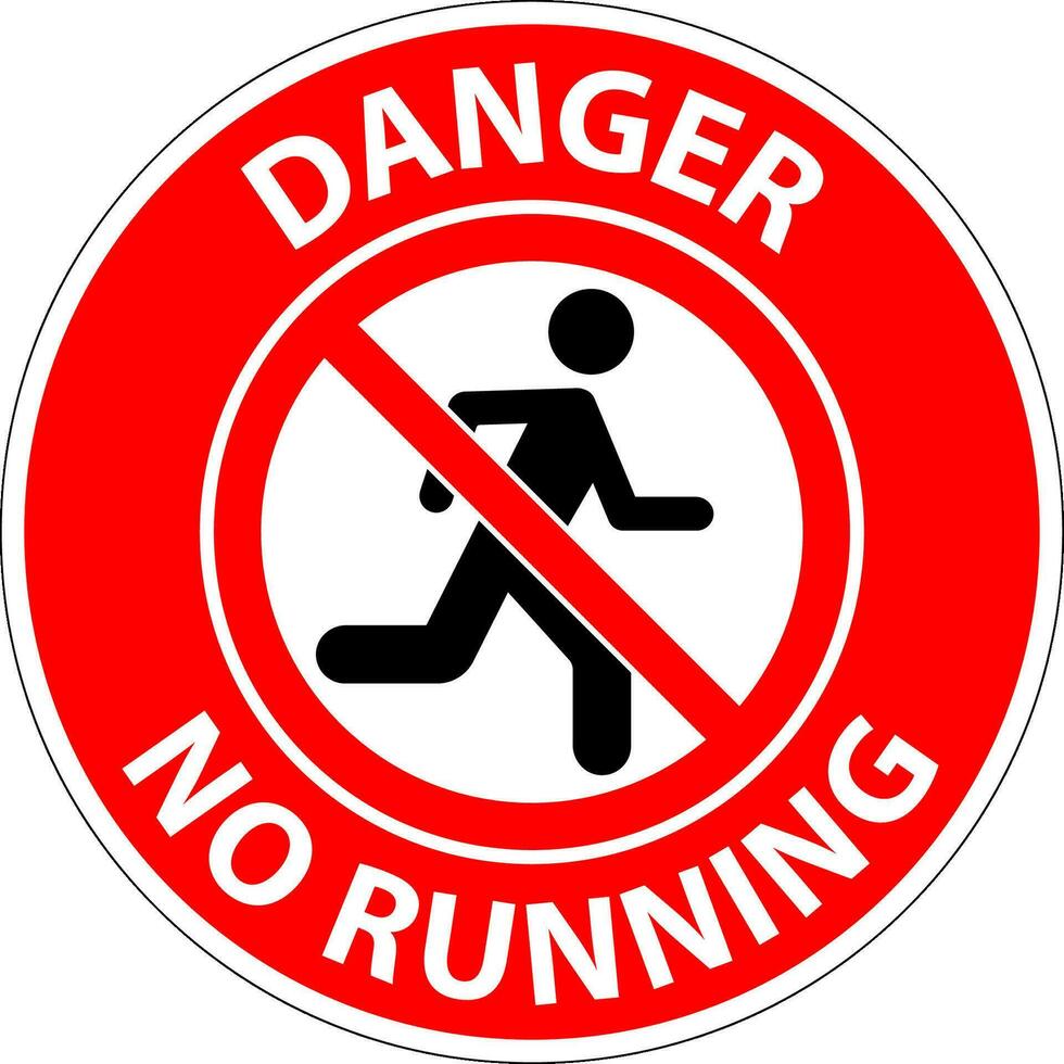 Prohibition Sign, No Running Symbol vector