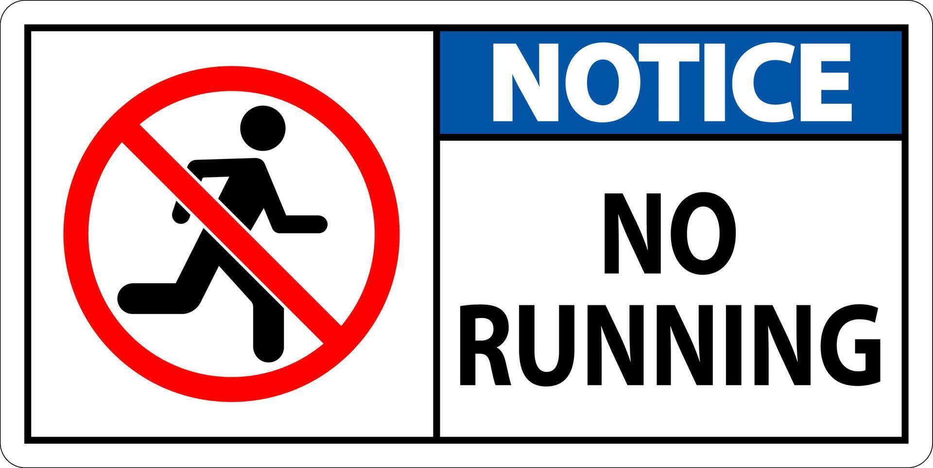 Prohibition Sign, No Running Symbol vector