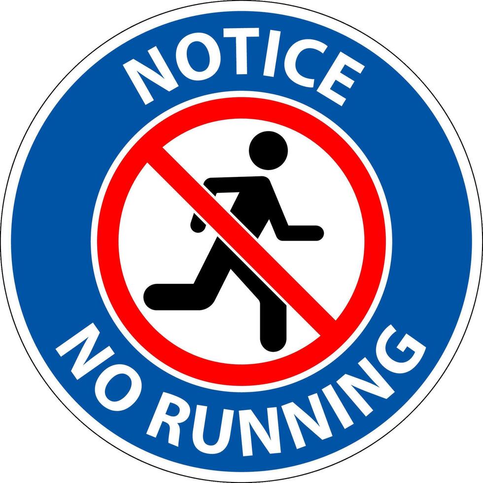 Prohibition Sign, No Running Symbol vector