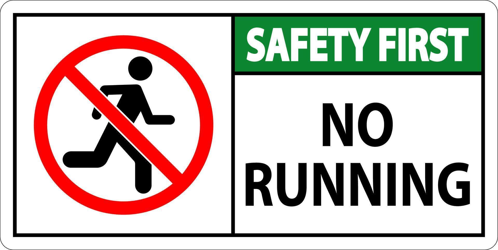 Prohibition Sign, No Running Symbol vector