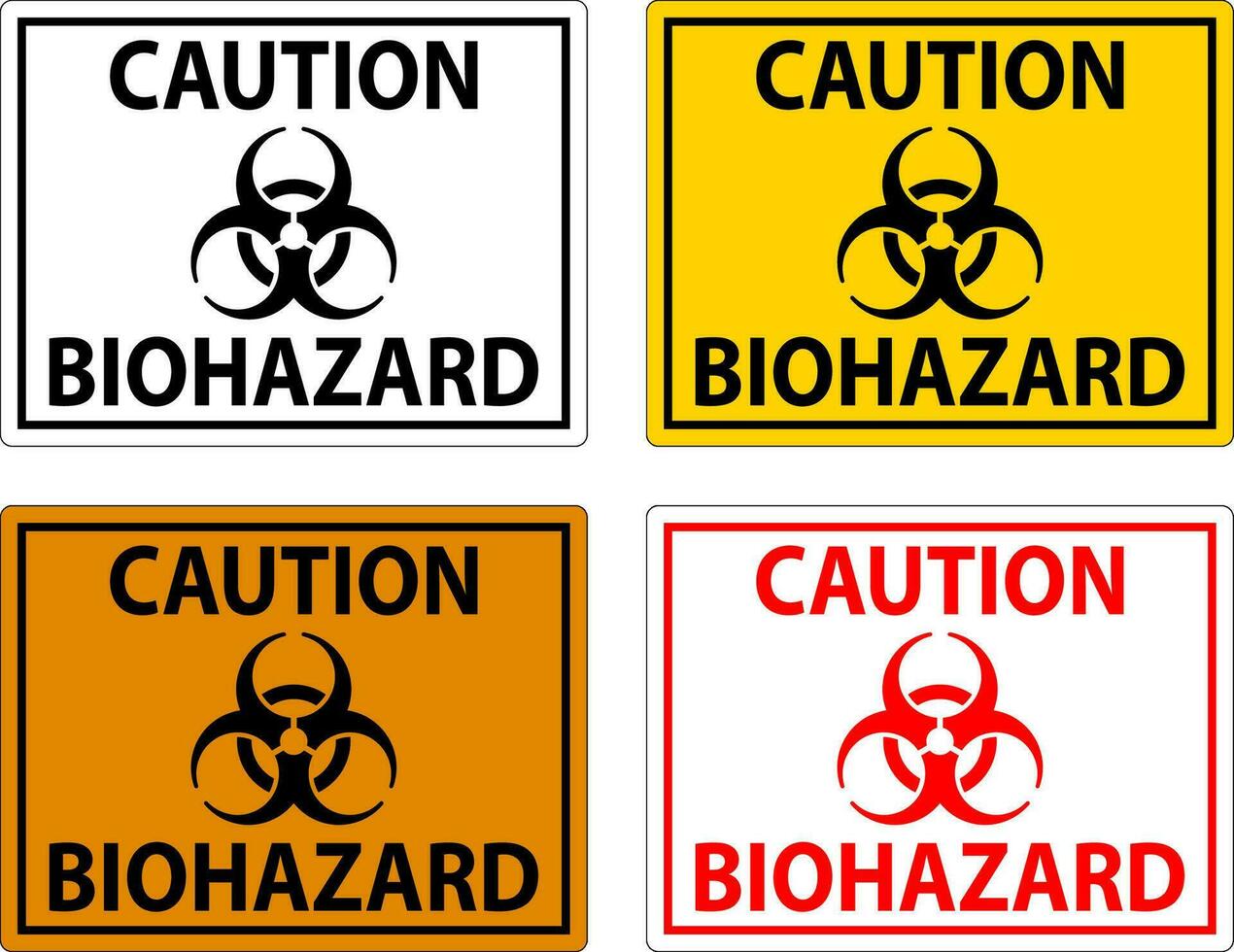 Biohazard Sign, Caution Biohazard Sign vector