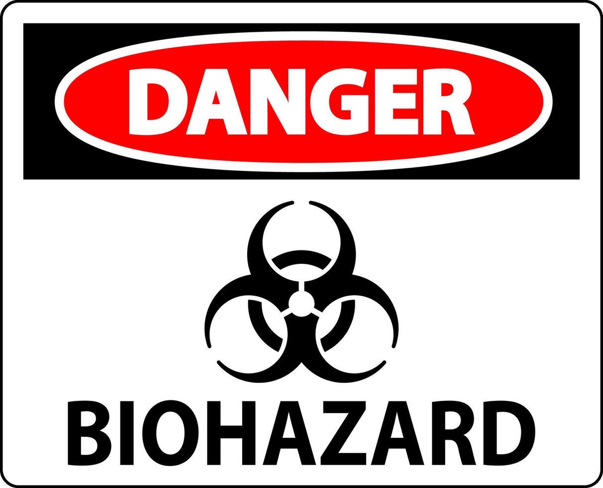 Biohazard Sign, Danger Biohazard Sign vector