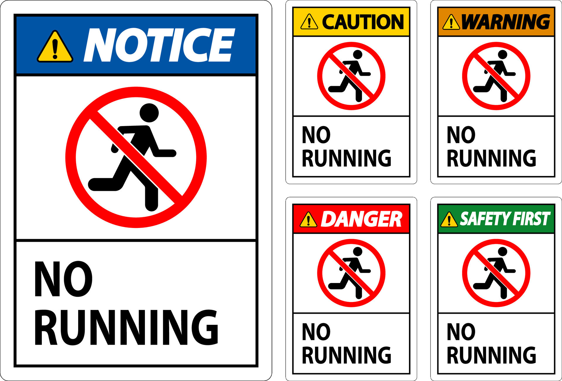 Prohibition Sign, No Running Symbol 26503947 Vector Art at Vecteezy
