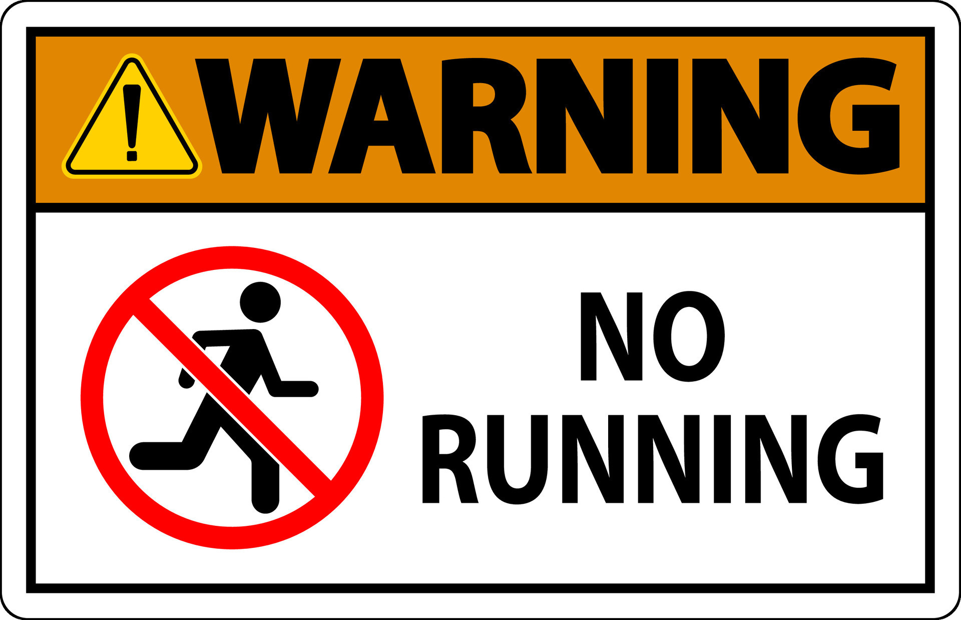 Prohibition Sign, No Running Symbol 26504009 Vector Art at Vecteezy