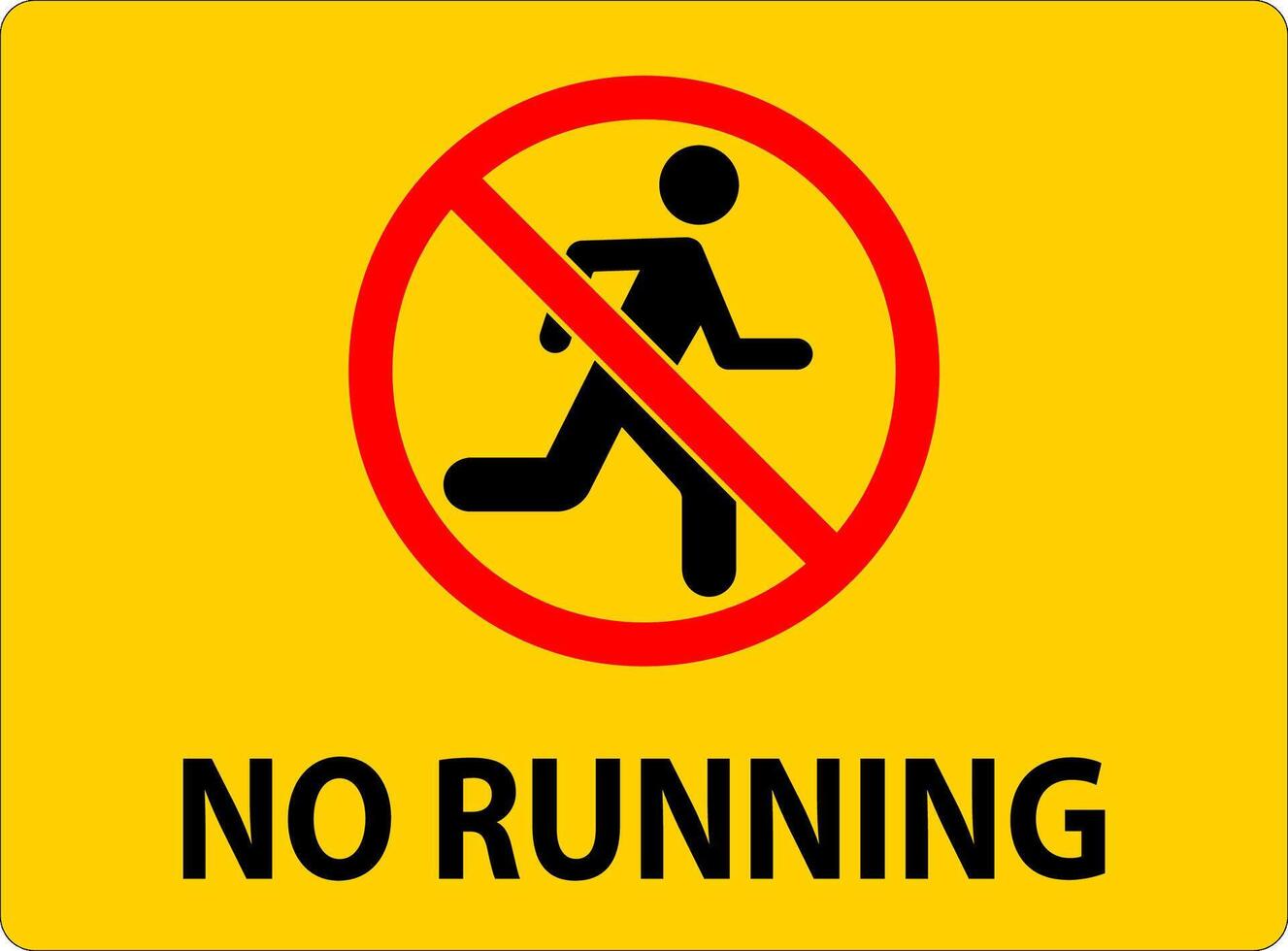 Prohibition Sign, No Running Symbol vector