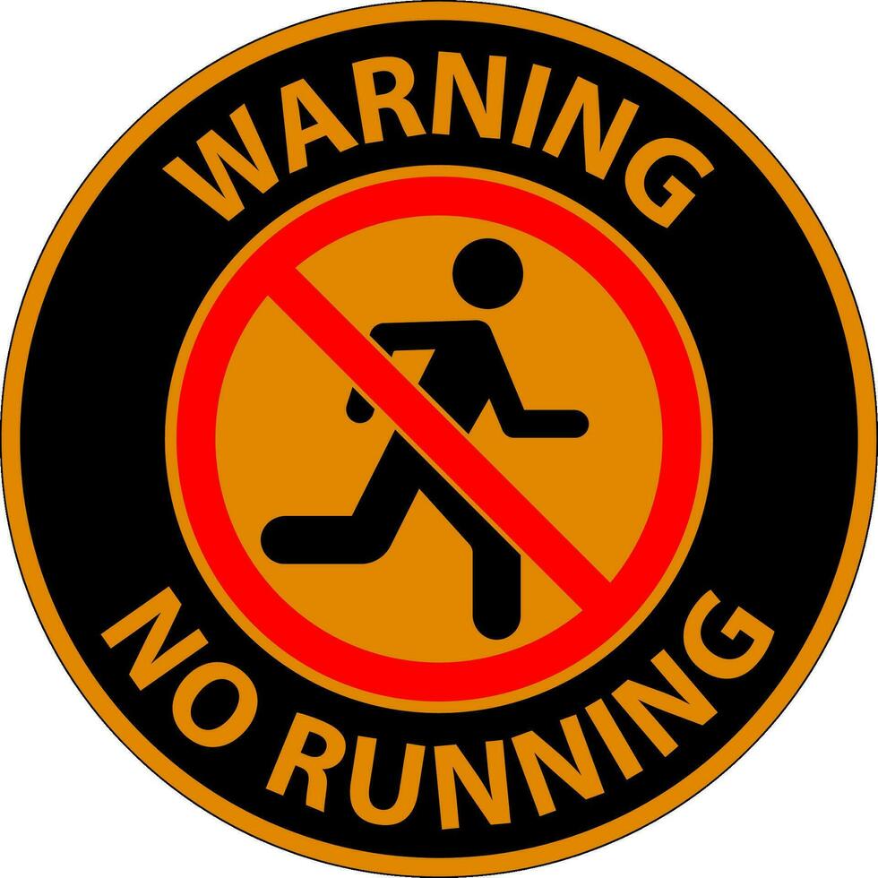 Prohibition Sign, No Running Symbol vector