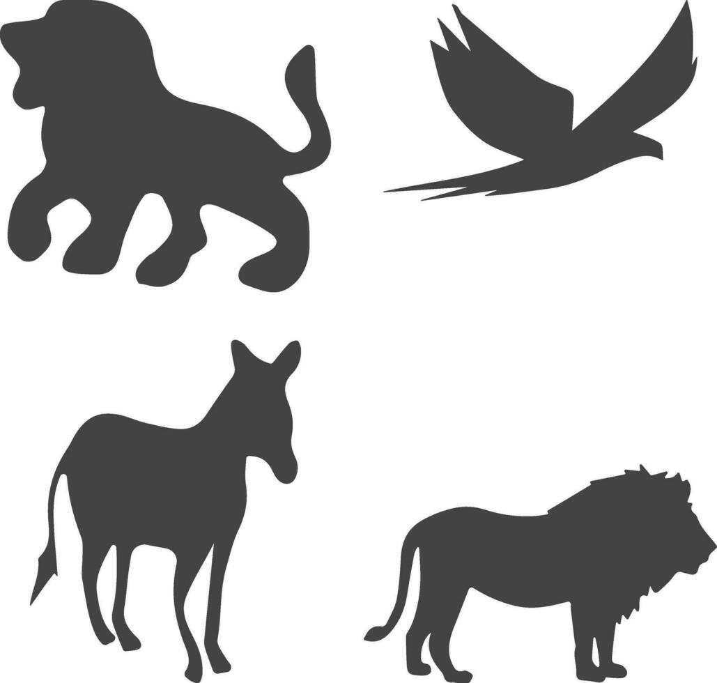 Animal Day Silhouette. For design decoration. Vector illustration.