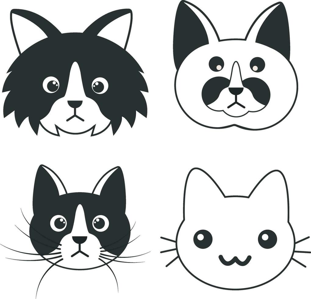 International Cat Day. With Cats Animals Celebration in Flat Cartoon Hand Drawn Background vector