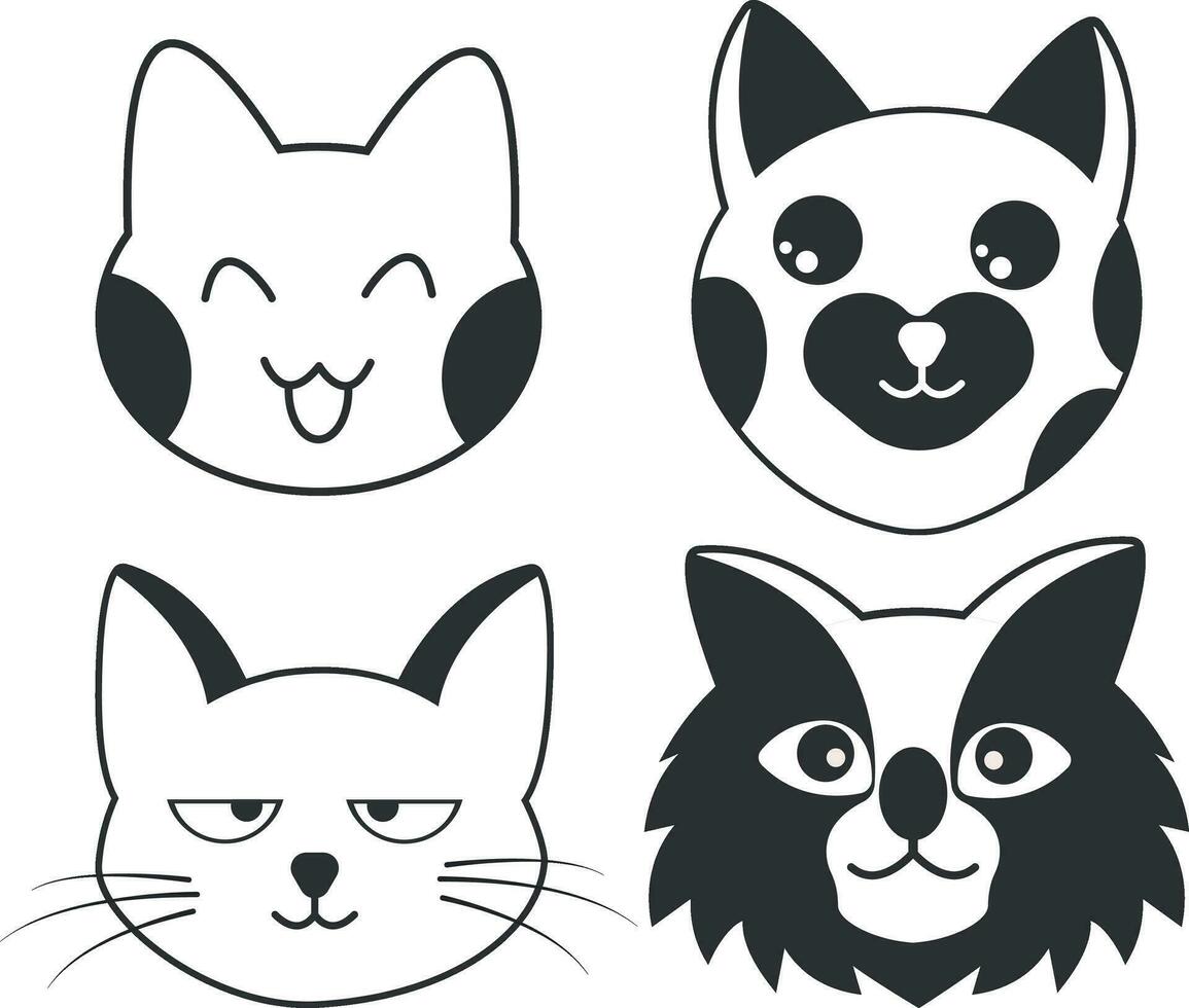internacional gato día. con gatos animales celebracion en plano dibujos animados mano dibujado antecedentes vector