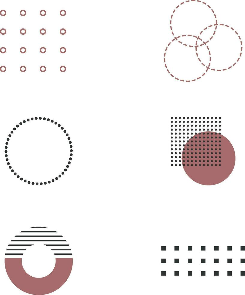 Memphis Geometric. retro element for design decoration. Trendy collection of element vector geometric shapes.