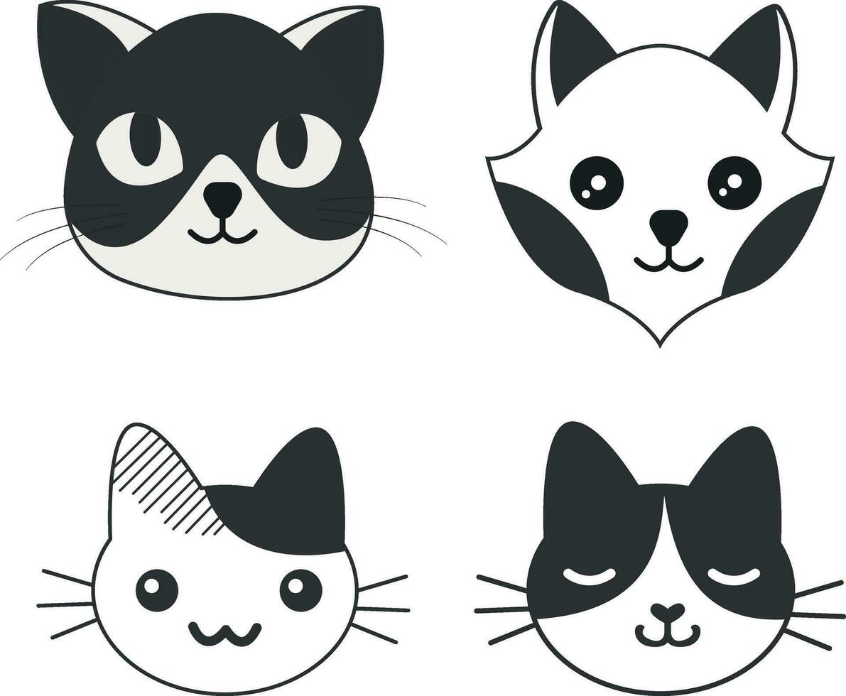 internacional gato día. con gatos animales celebracion en plano dibujos animados mano dibujado antecedentes vector