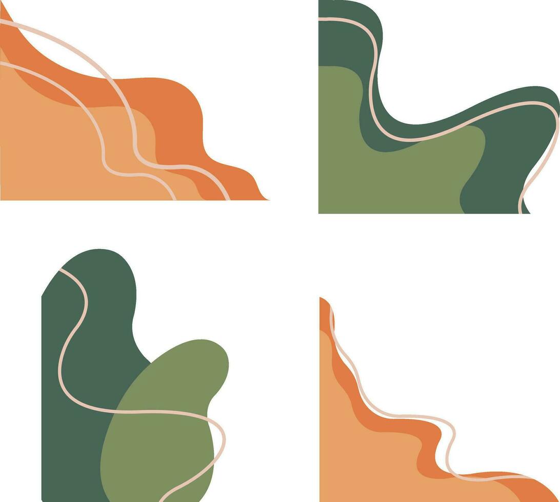 Modern Abstract Corner. Colorful Rounded Corners Design Vector. Vector illustration