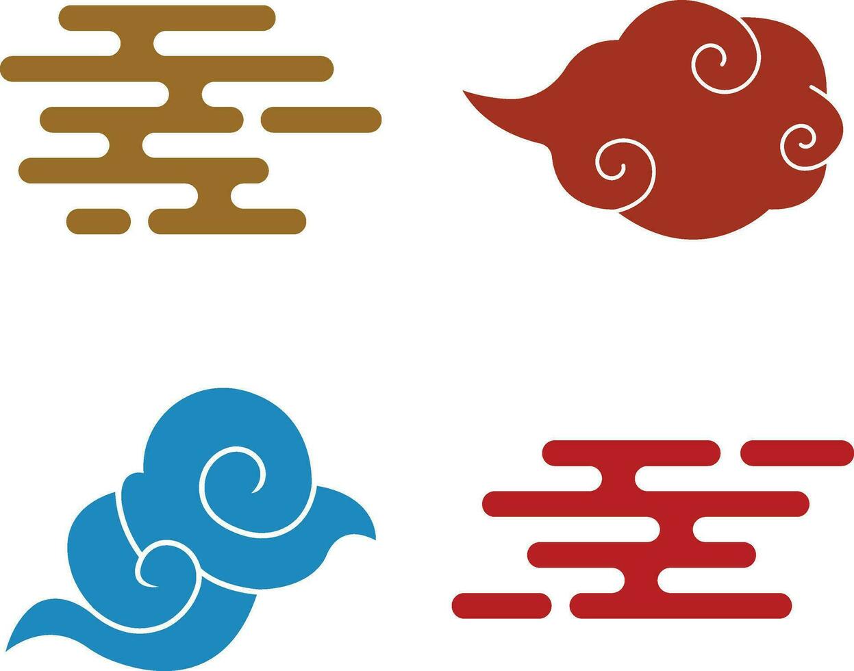 Japanese Cloud. Chinese and Japanese style. Traditional oriental. China ornament background for design prints.Vector pro vector
