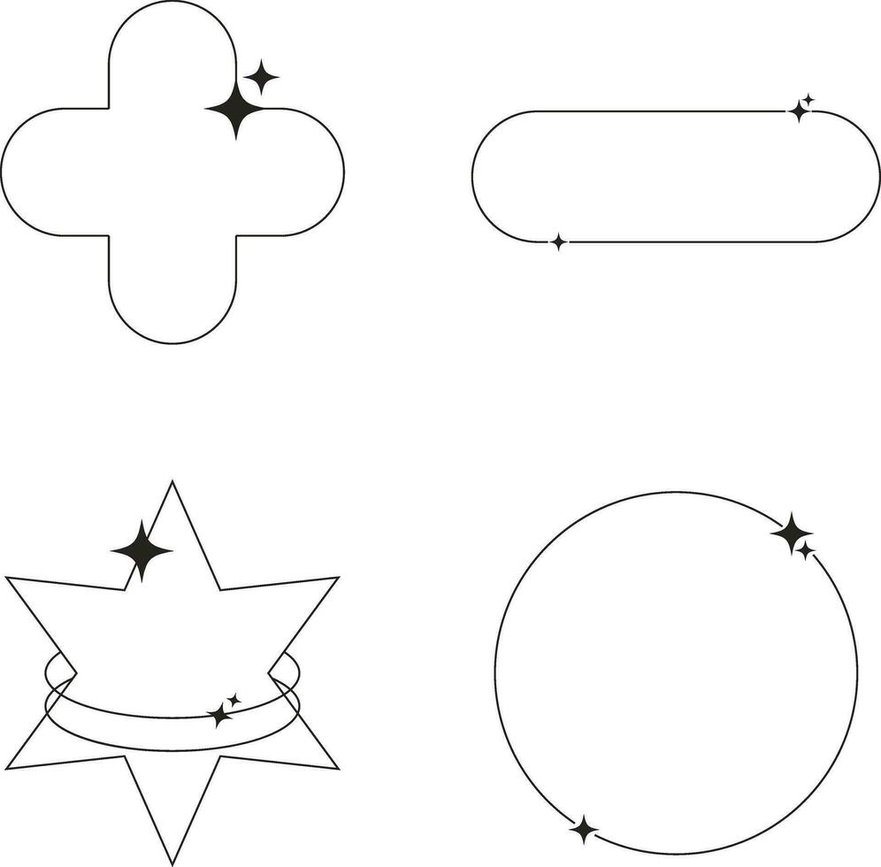 monoline minimalista forma elemento. para diseño elementos plantillas.vector ilustración vector