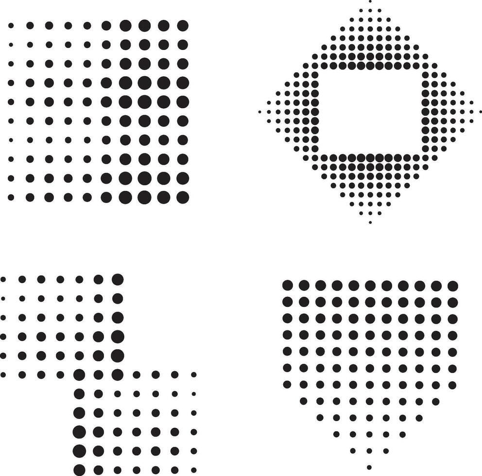 Halftone Dotted, horizontal template using halftone dots pattern. Vector illustration