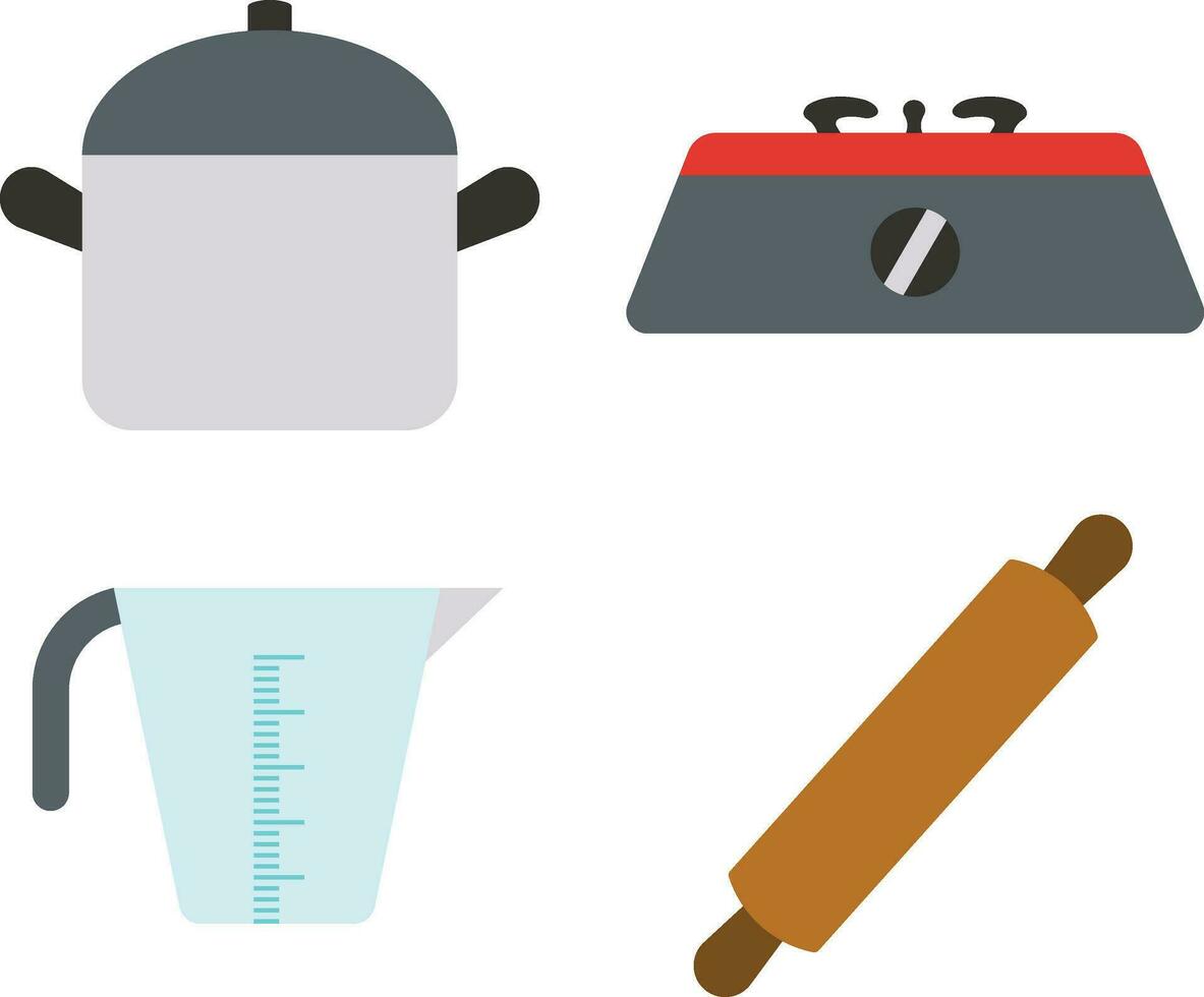 Kitchen Appliances Vector Icons. Contains Icons such as Meat Grinder, Boiler, Multi Cooker and more.Vector illustration