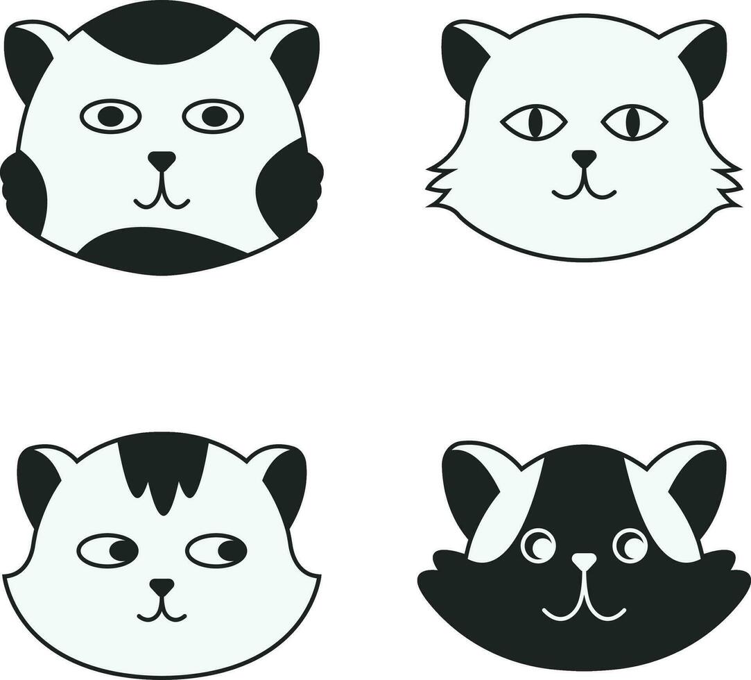 International Cat Day. Cat Illustration for design decoration.Vector illustration. vector