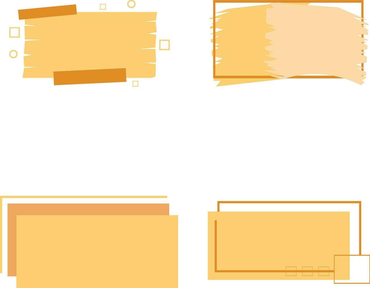 Text Box Shape. Colored quote box speech box Template note text brackets quote message page blank frame sticker cartoon vector isolated
