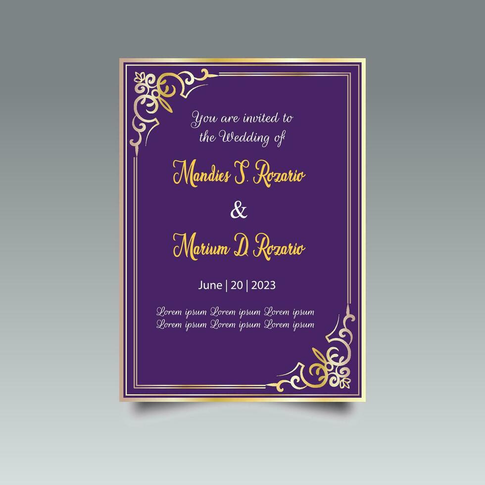 Luxury Wedding Invitation Card Design Set Luxury Vintage Golden Vector luxury-wedding-invitation-card-design-set-luxury-vintage-golden-vector
