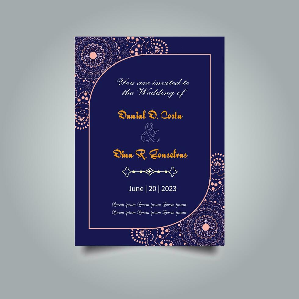 lujo Boda invitación tarjeta diseño colocar. lujo Clásico dorado vector invitación tarjeta modelo