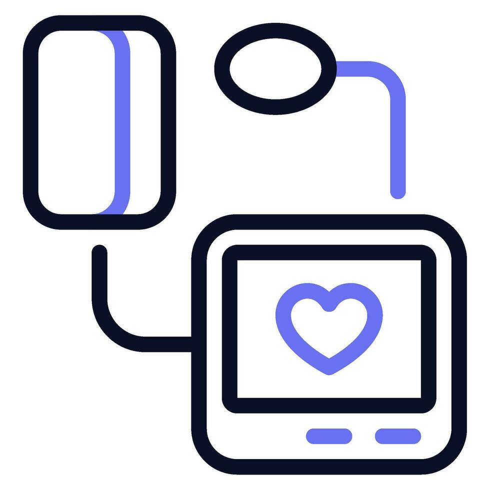 Blood Pressure Monitor Icon vector