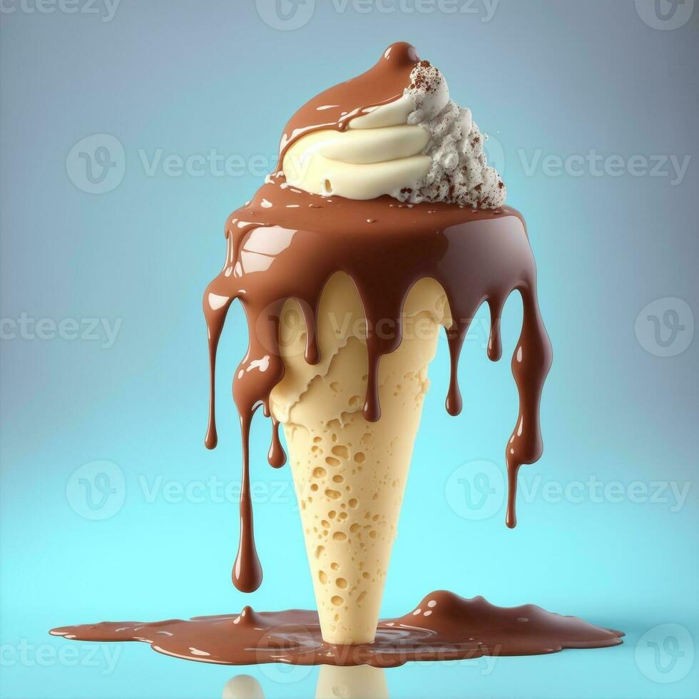 melted ice cream illustration photo