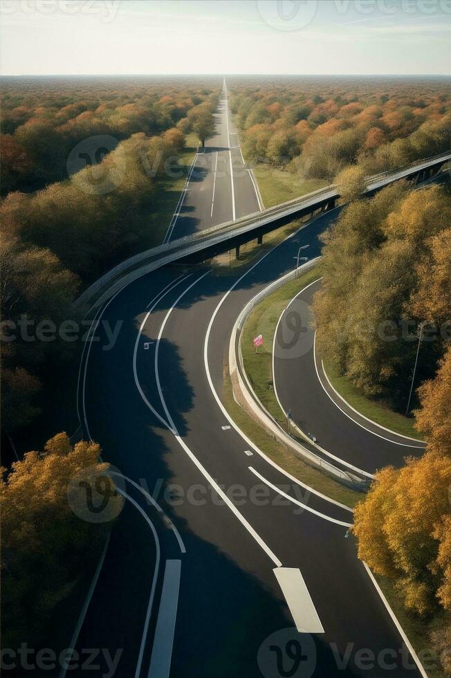 grande laberinto en el formar de asfalto la carretera ilustración foto