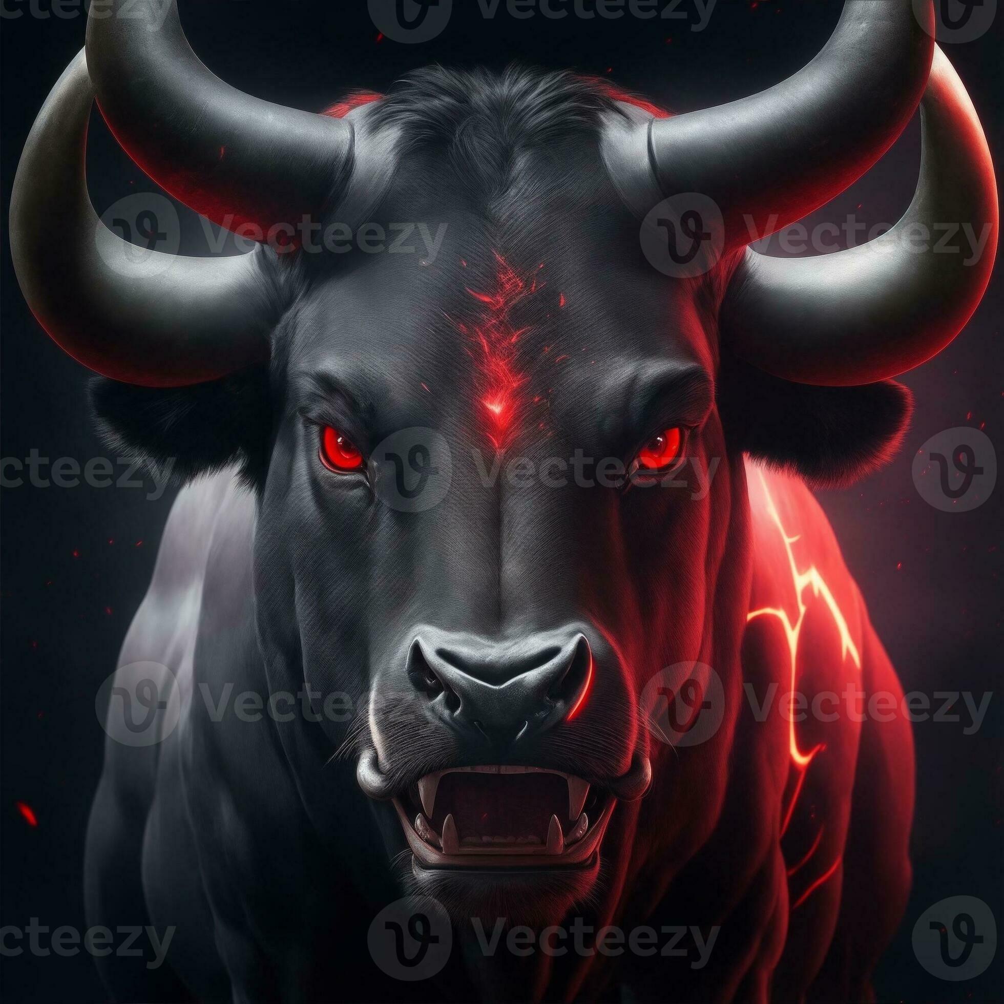 Angry bull wearing suit with trading graph on computer screen background  23146387 Stock Photo at Vecteezy