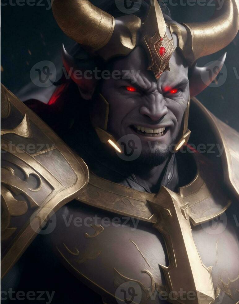 a strong horned warrior photo