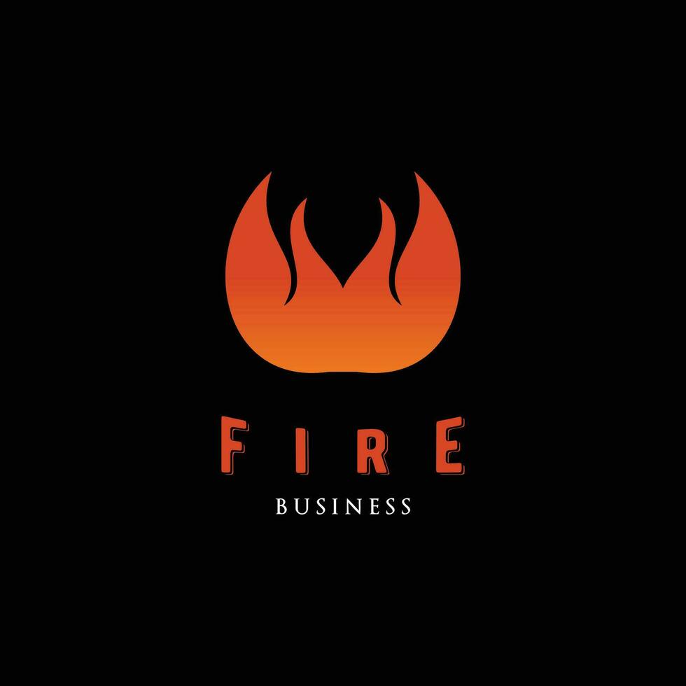 Fire Icon Logo Design Template vector