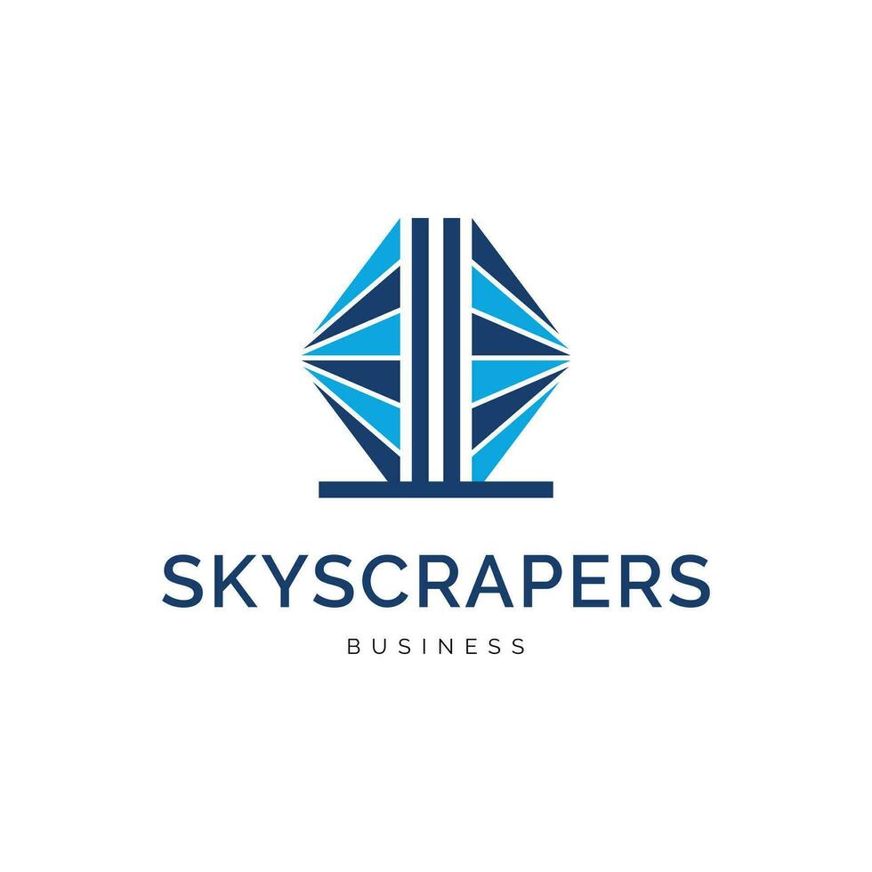 Skyscrapers Icon Logo Design Template vector